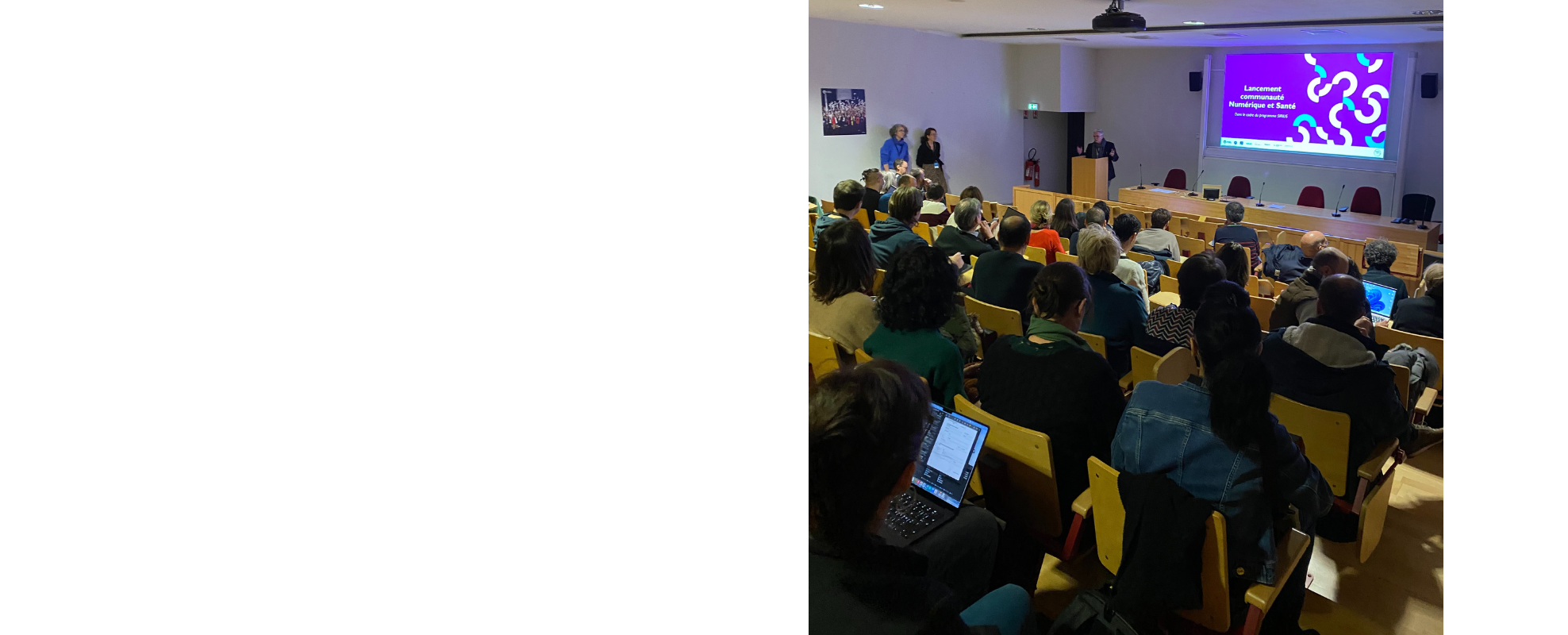 Photo de l'audience lors du lancement de la communauté thématique "Numérique et Santé"